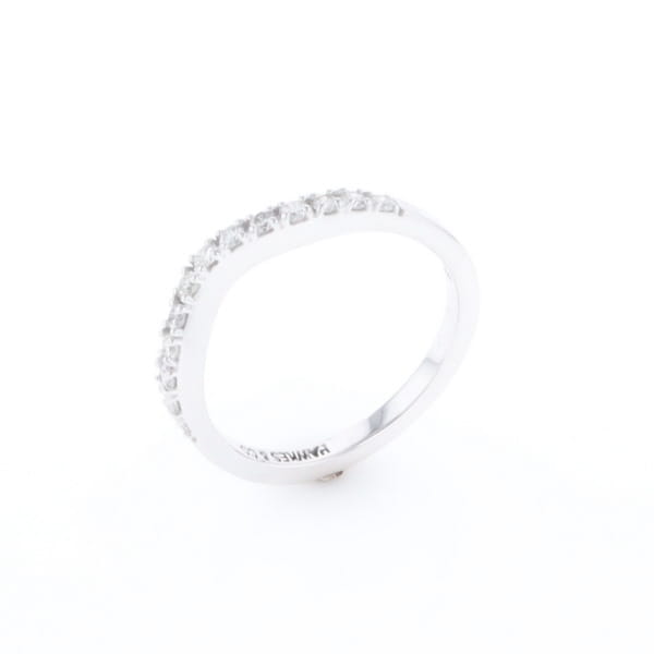 Diamond Contour Wedding Band