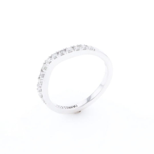 Diamond Contour Wedding Band