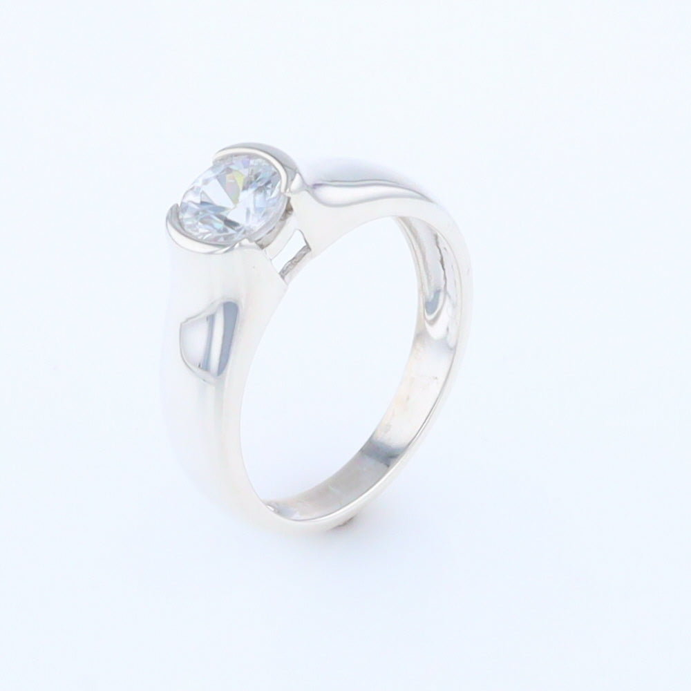 Cubic Zirconia Solitaire Ring