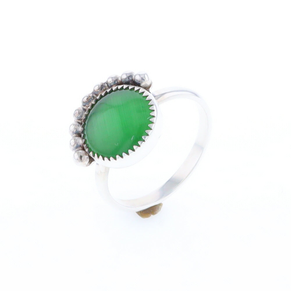 Green Glass Beaded Ring