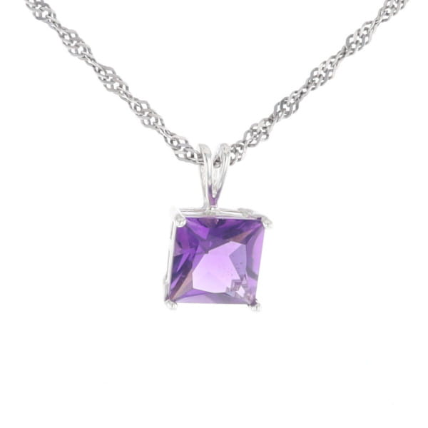 Amethyst Solitaire Pendant