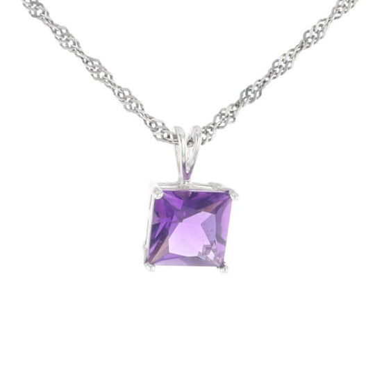 Amethyst Solitaire Pendant