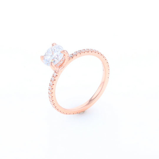 Rose Gold Lab Grown Diamond Engagement Ring