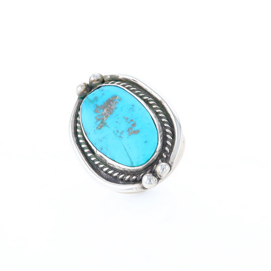 Long Oval Turquoise Ring