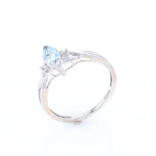 Marquise Blue Topaz Ring