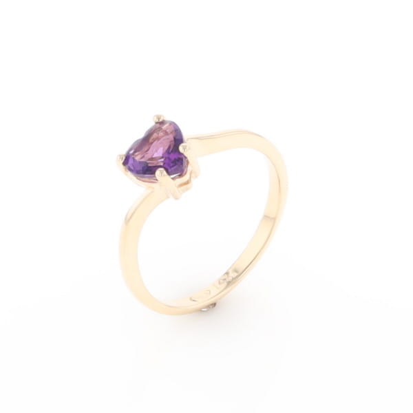 Heart Amethyst Ring