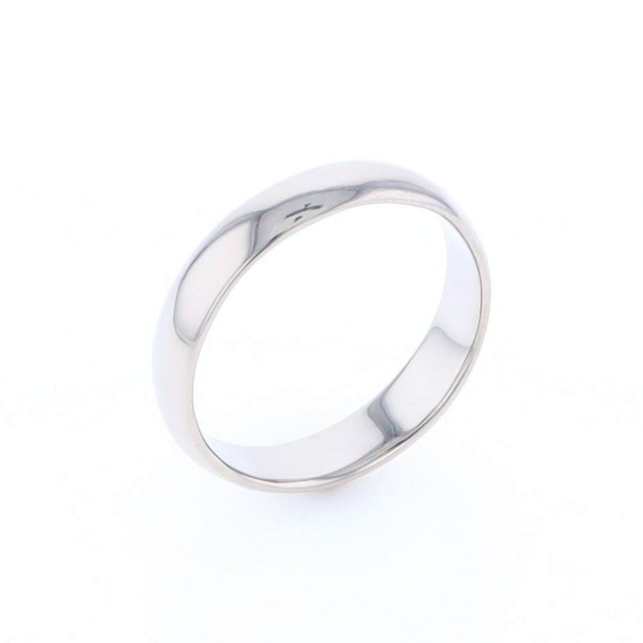 White Gold Standard Fit Wedding Band