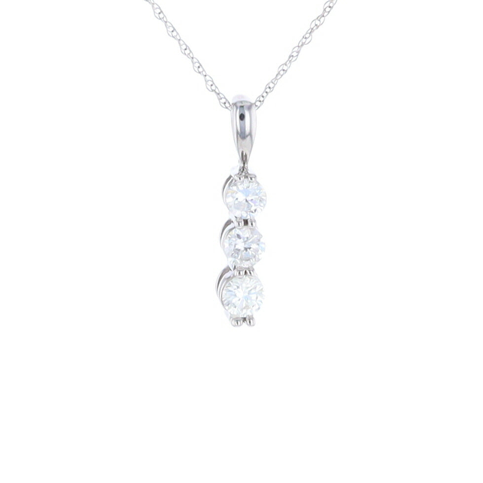 Three Diamond Drop Pendant