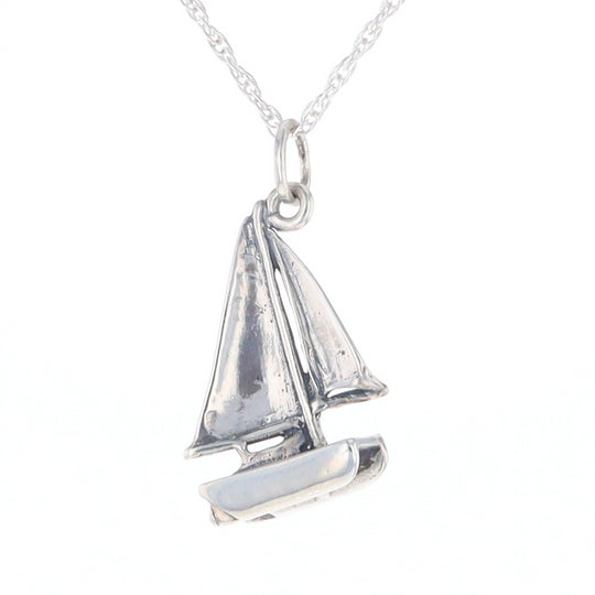 Sterling Silver Sailboat Pendant