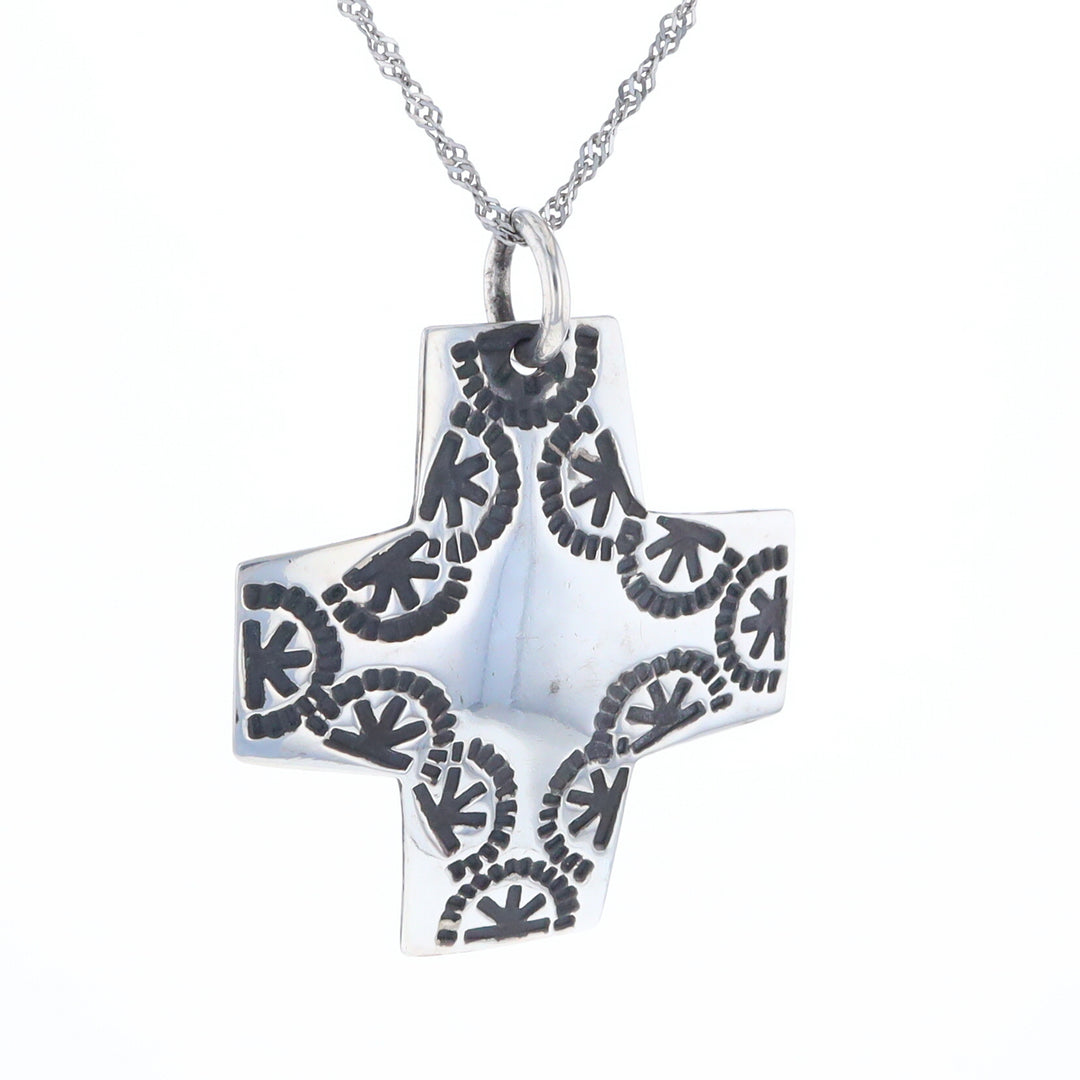 Stamped Cross Pendant