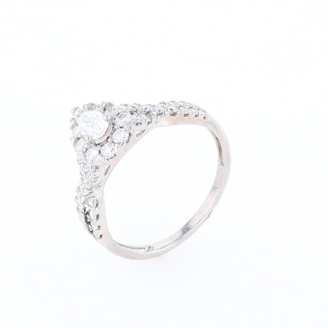 Pear Diamond Twisted Engagement Ring