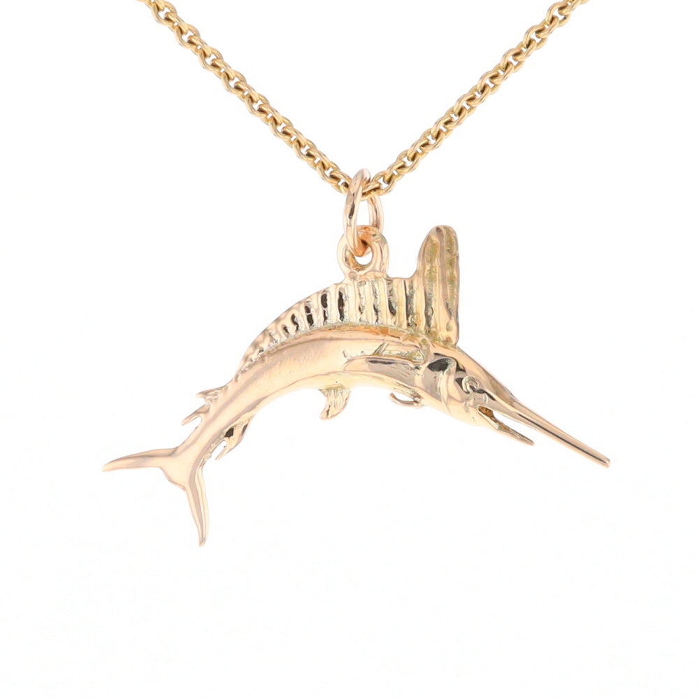 Gold Sailfish Pendant