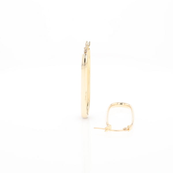 Flat Saddleback Hoop Earrings