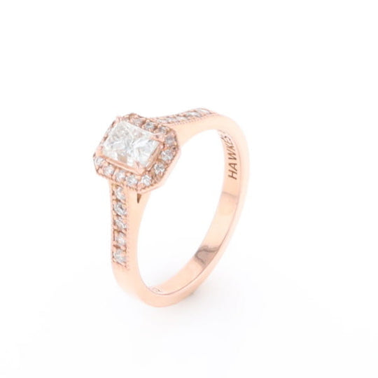 Princess Cut Diamond Halo Ring