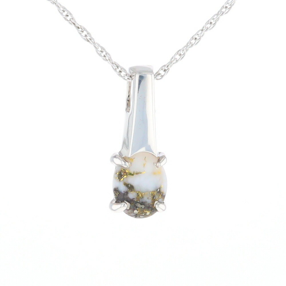 Gold Quartz Cabochon Pendant
