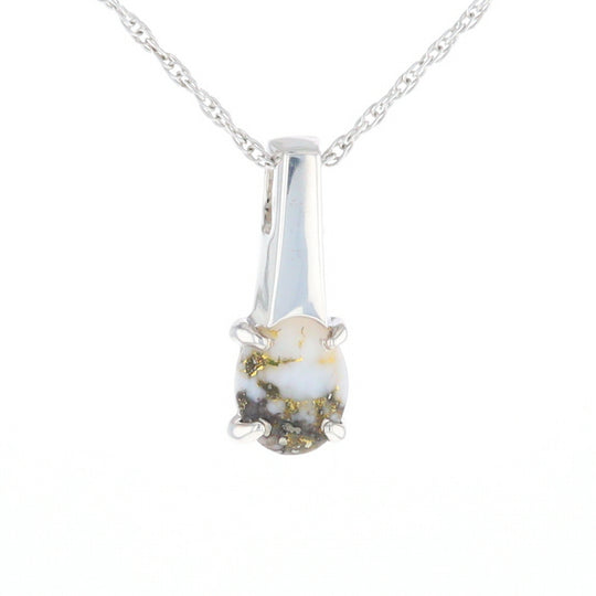 Gold Quartz Cabochon Pendant