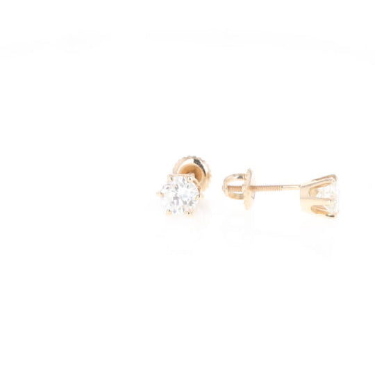 1.1ct 6-Prong Round Diamond Solitaire Studs