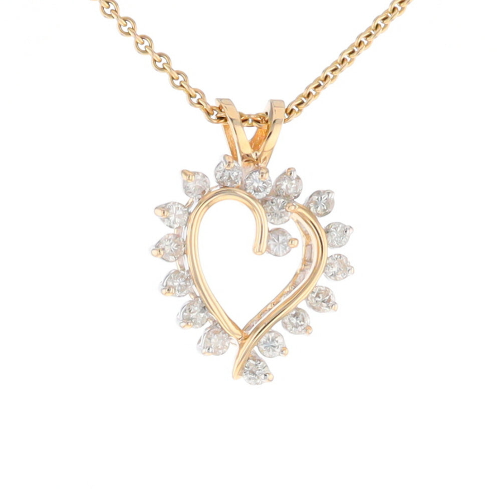 Open Heart Diamond Pendant