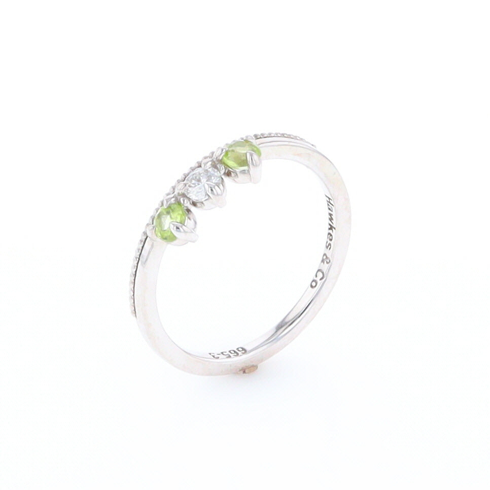 Peridot & Diamond Mother's Ring