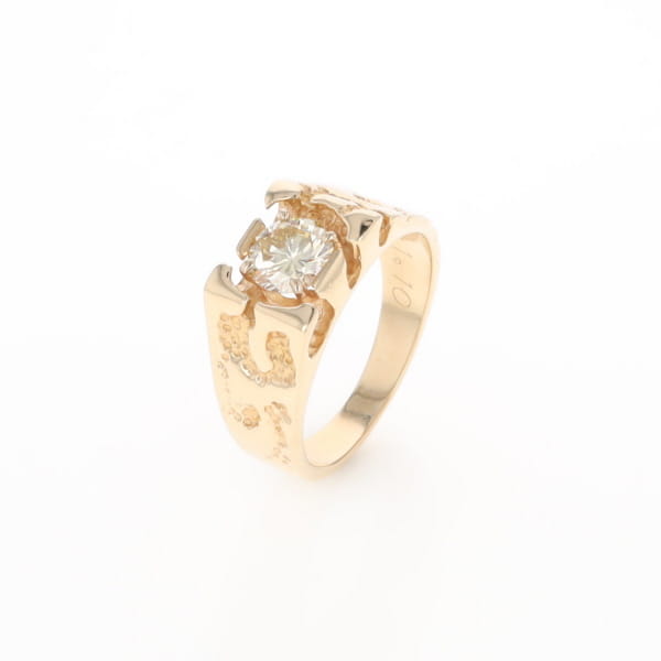 Men's Faux Nugget Style Diamond Ring
