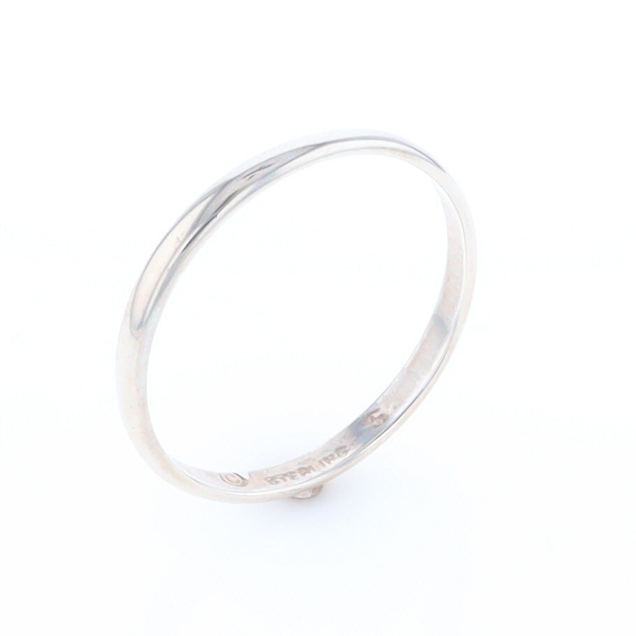 Men's Flat Silver Wedding Band