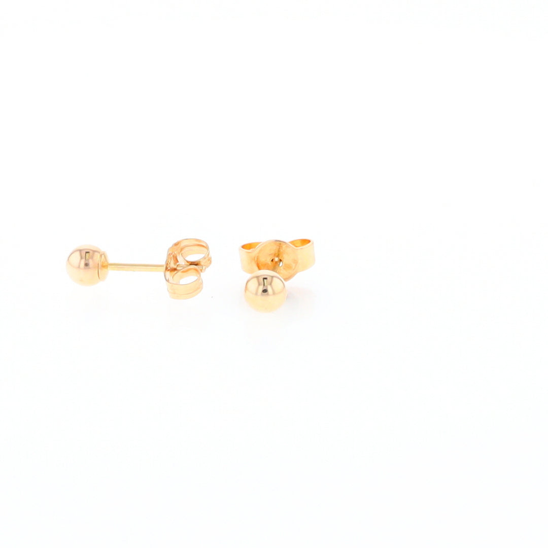 Gold Ball Stud Earrings