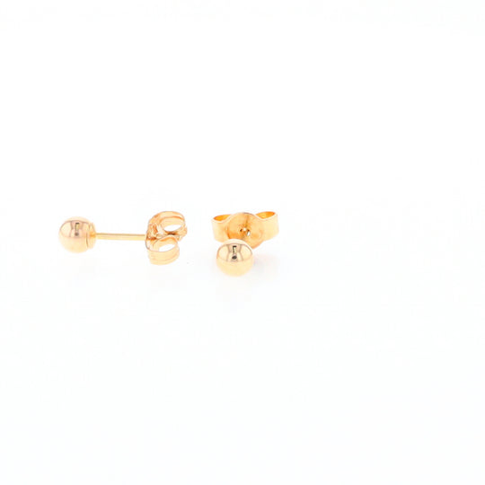 Gold Ball Stud Earrings