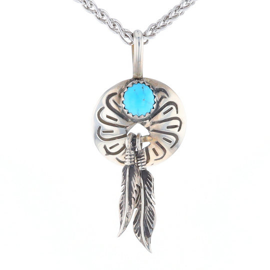 Turquoise Dream Catcher Pendant