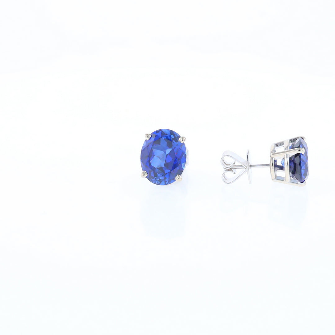 Imitation Sapphire Stud Earrings