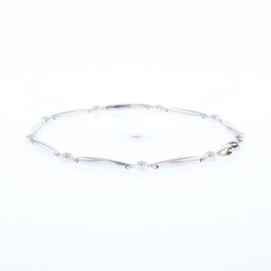 Elongated Link Diamond Bracelet