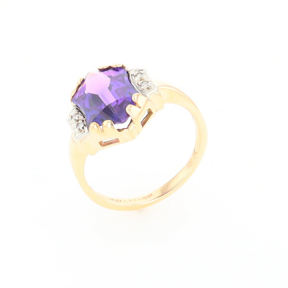 Vintage Hexagon Sapphire Ring