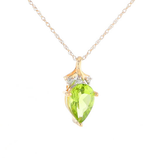 Pear-Shaped Peridot Necklace