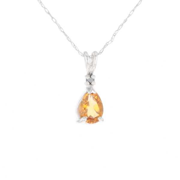 Citrine Pear Pendant