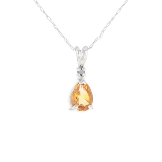 Citrine Pear Pendant