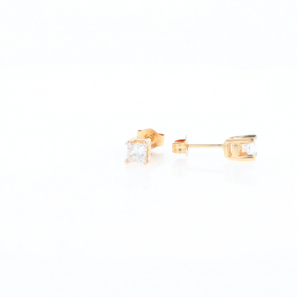 0.48ctw Princess Cut Diamond Studs