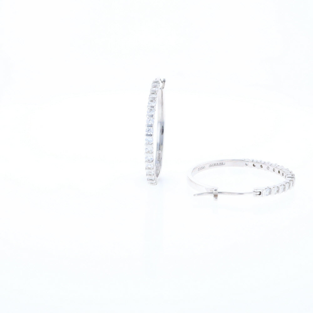 Cubic Zirconia Hoop Earrings