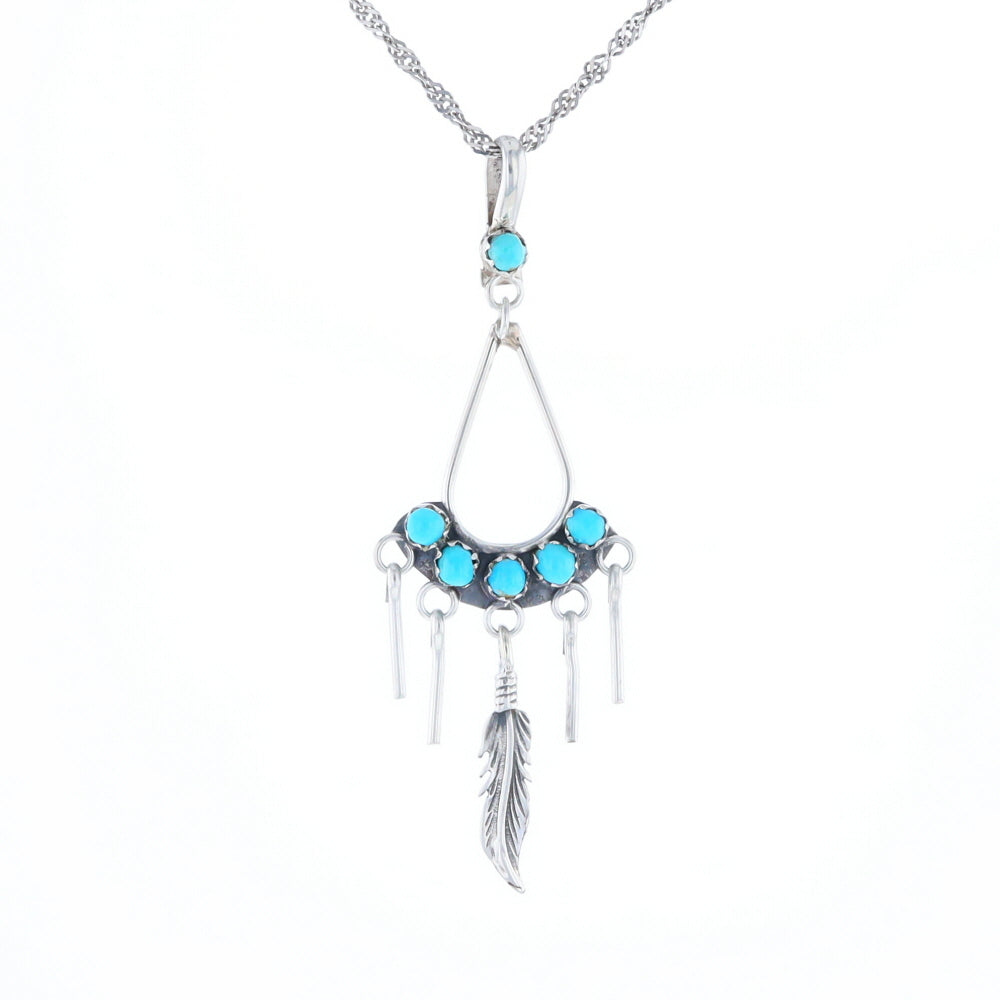 Native Turquoise Dangle Pendant