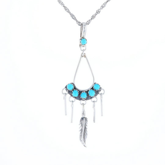 Native Turquoise Dangle Pendant