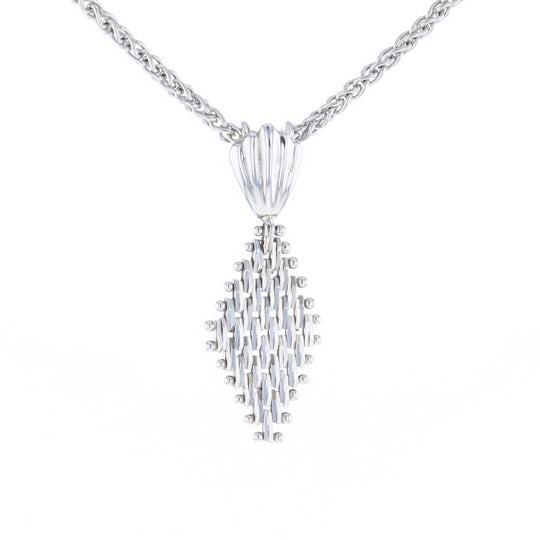 Woven White Gold Pendant