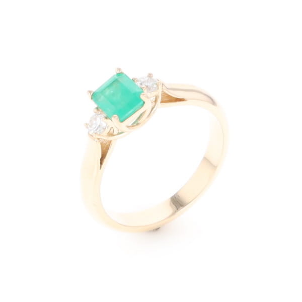 Emerald 3-Stone Trellis Ring