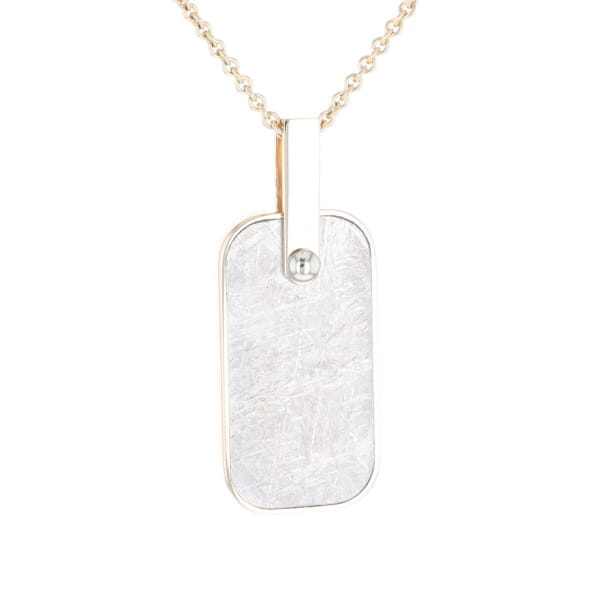 Meteorite Reversible Dog Tag Pendant