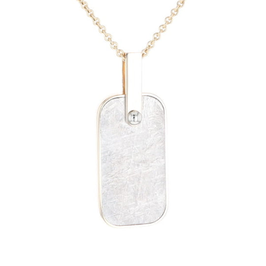 Meteorite Reversible Dog Tag Pendant