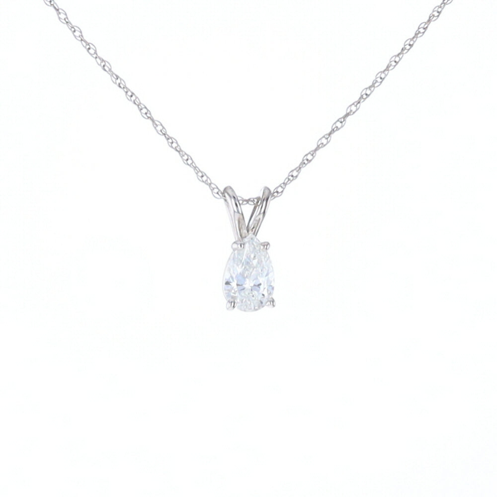 Pear Diamond Solitaire Pendant