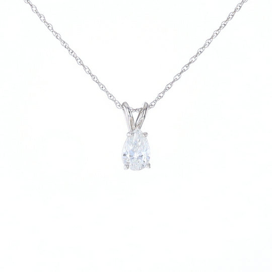 Pear Diamond Solitaire Pendant