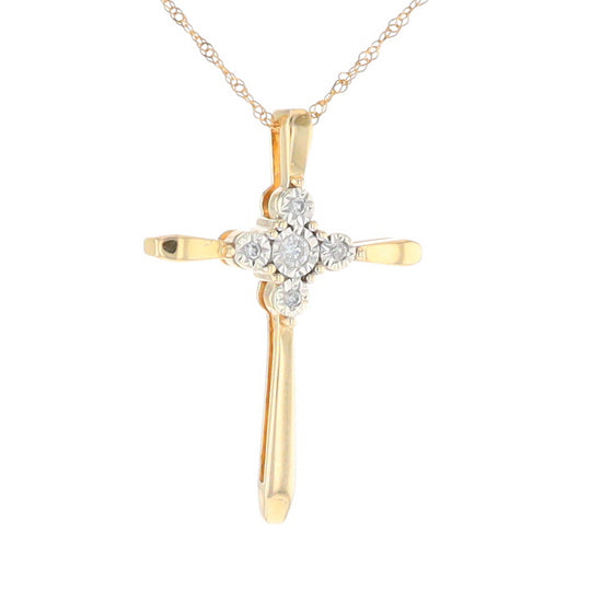 Illusion Cluster Cross Necklace