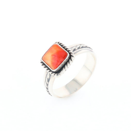 Braided Square Spiny Oyster Ring