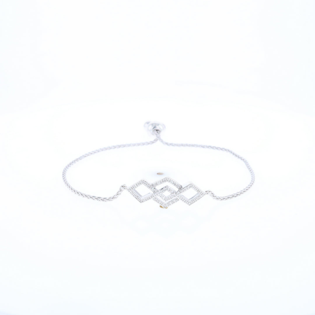 Bypass Diamond Bolo Bracelet