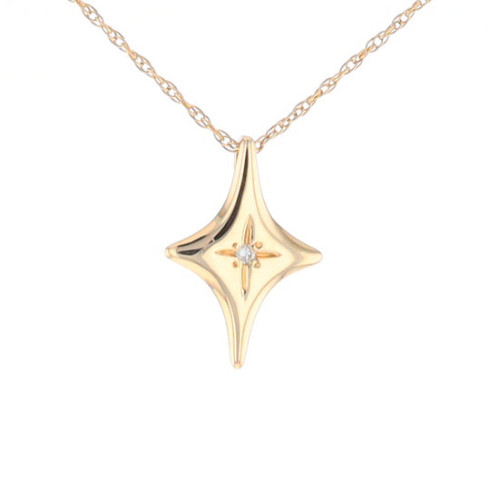 North Star Pendant Diamond Solitaire