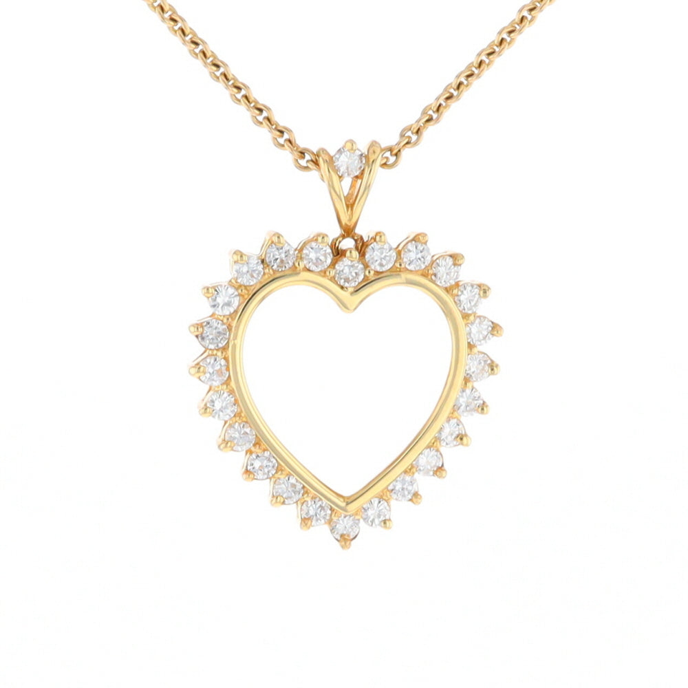 Diamond Halo Heart Pendant