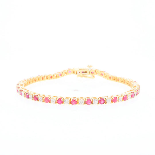 Ruby and Diamond Tennis Bracelet